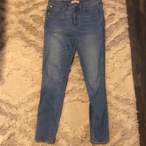 High rise skinny light denim